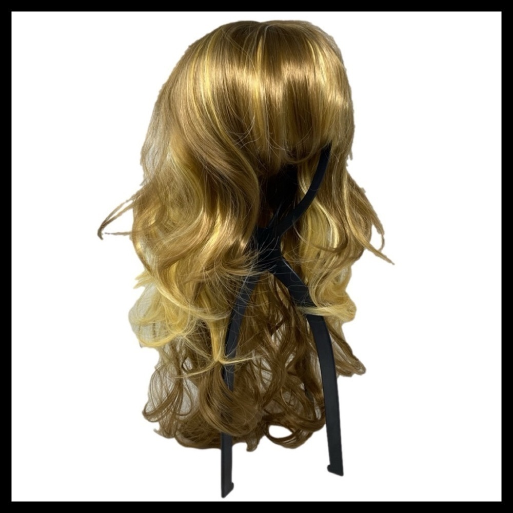 LUXURIOUS HAIR 22” Inch Wig Deep Wave Synthetic Fiber Hair Mixed Color